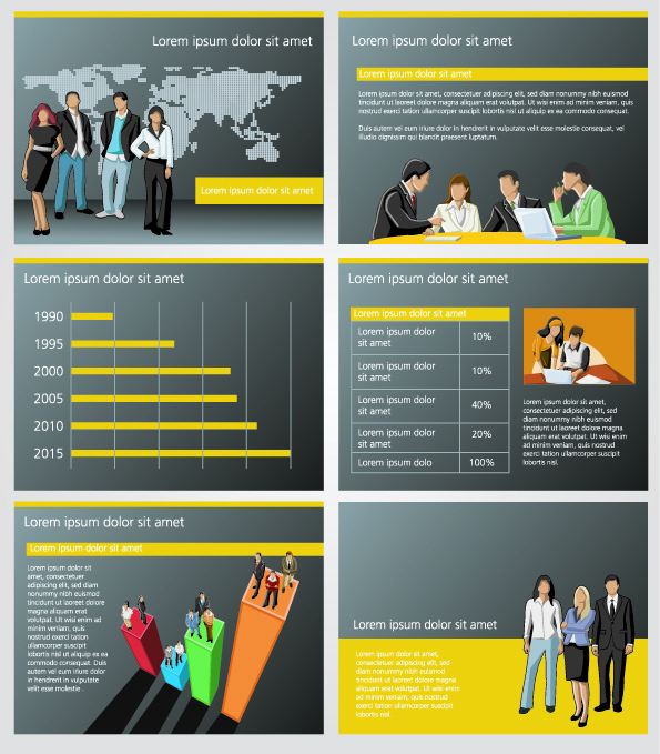 business and financial background ppt 01 vector