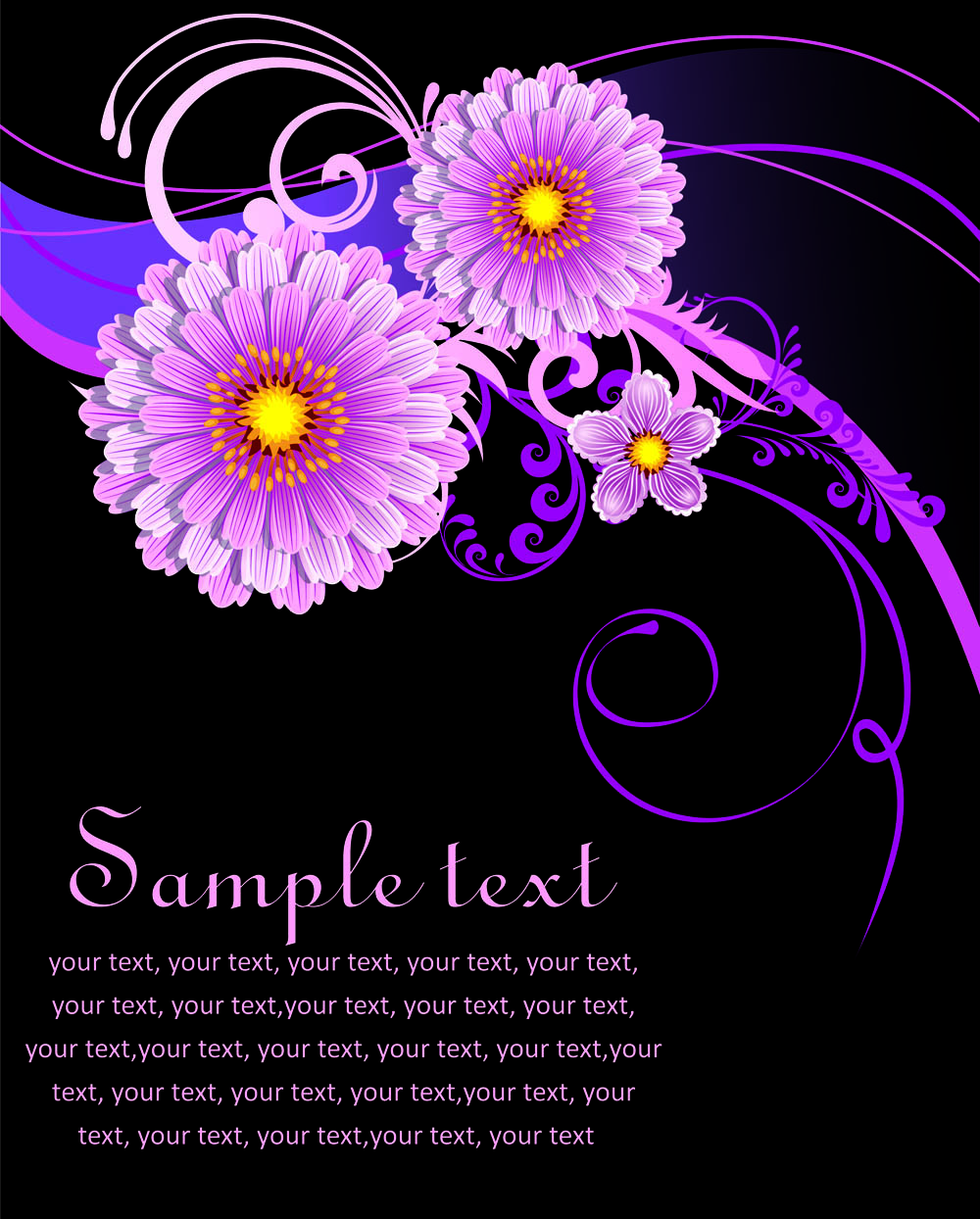 fashion floral background 04 vector