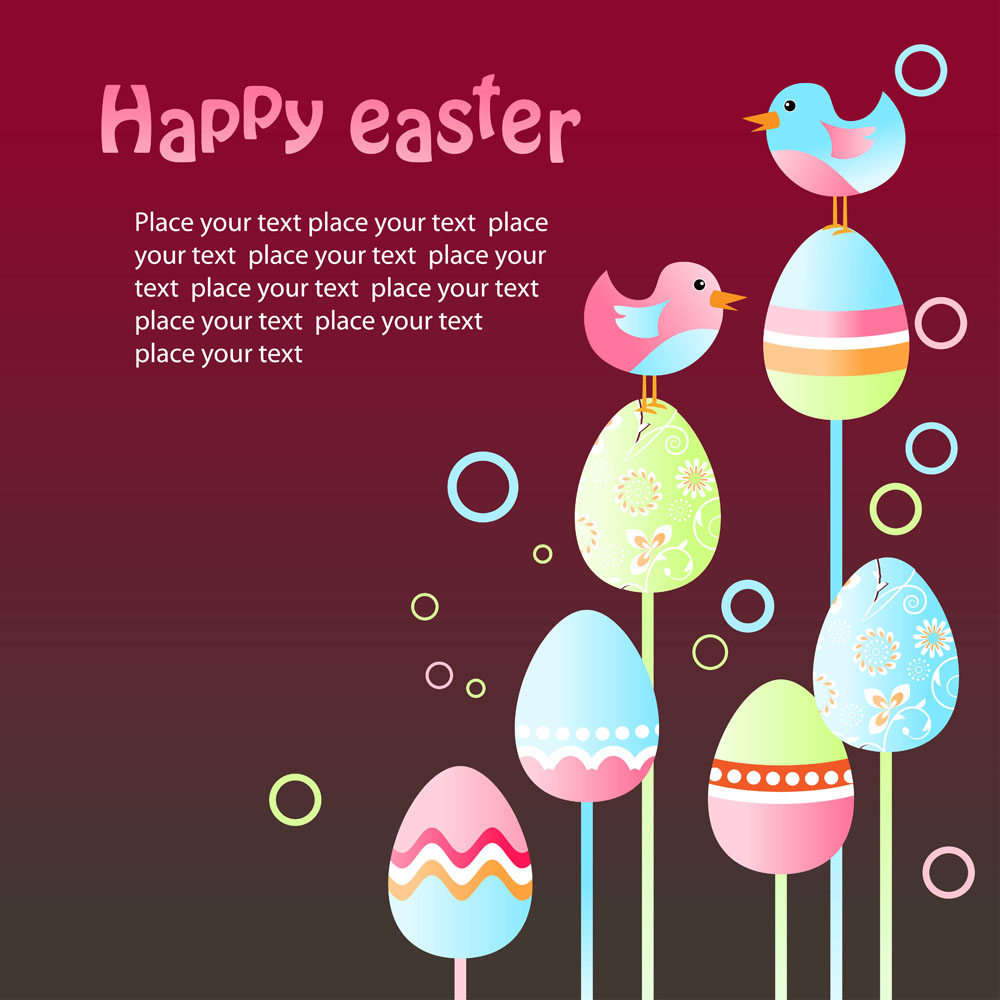 easter egg illustration background 05 vector