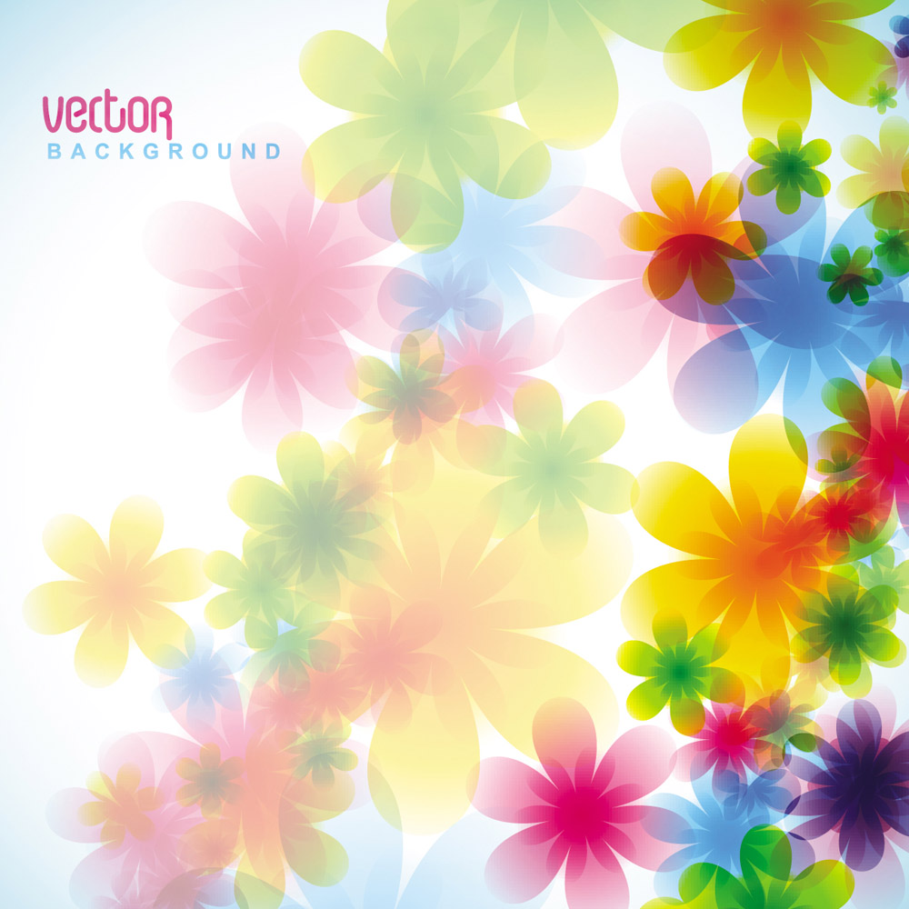 dream spring flowers background 05 vector