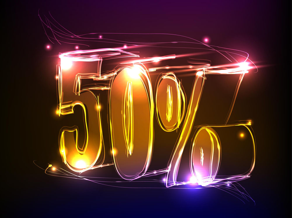 discount gorgeous neon background 01 vector