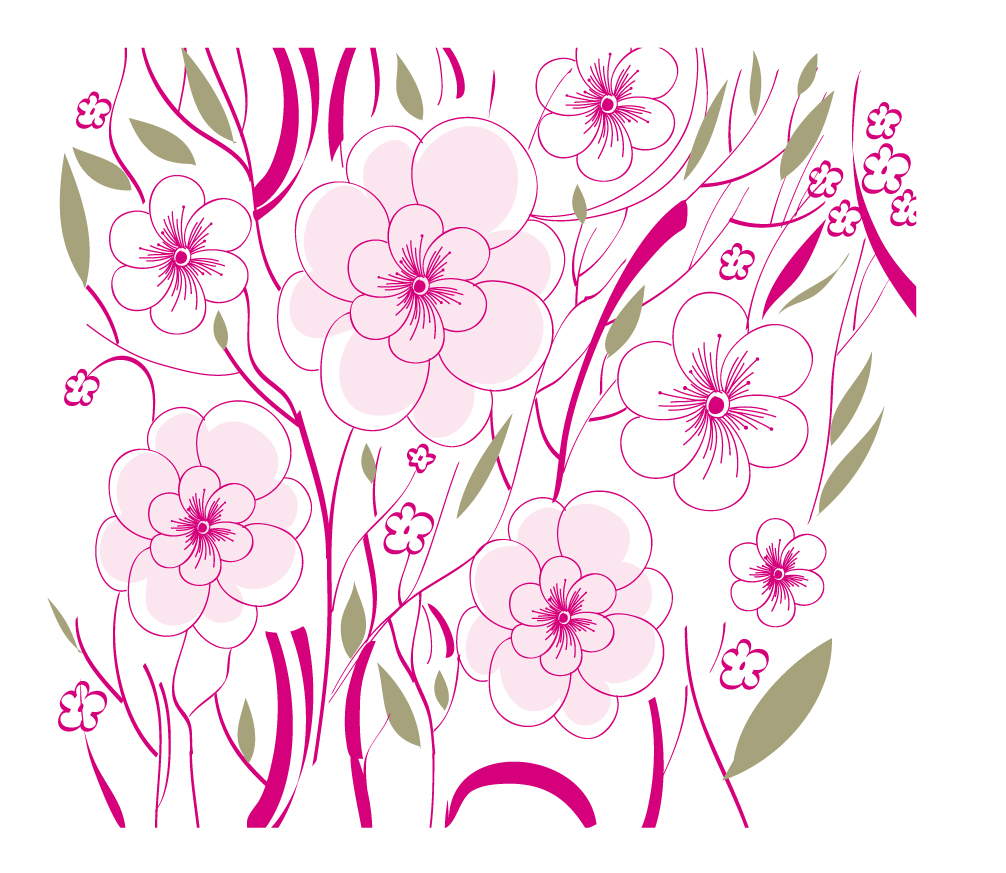 beautiful flowers background illustration 01 vector