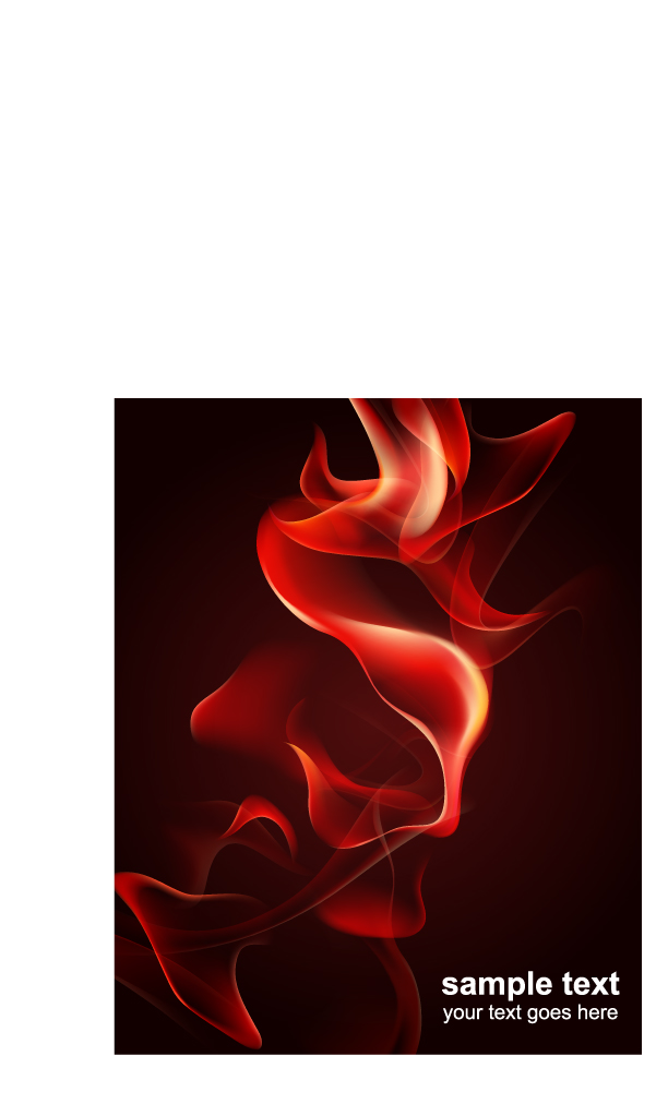 red smoke flame vector 2