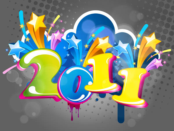 2011 bright colorful background pattern vector