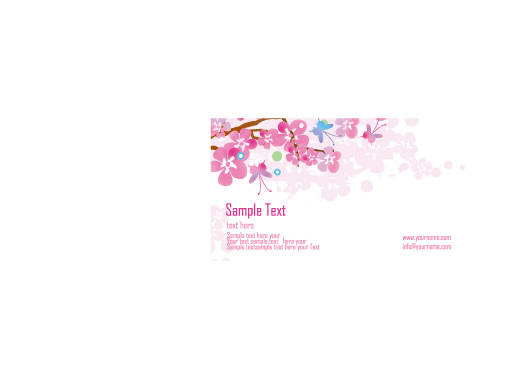 flower card template vector butterfly