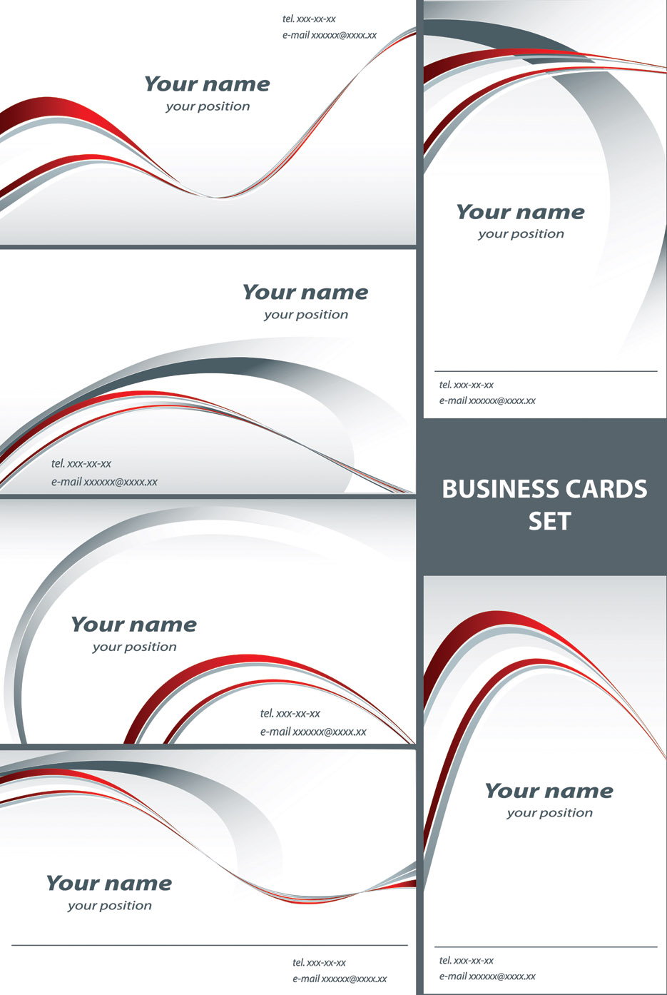 simple line card template vector