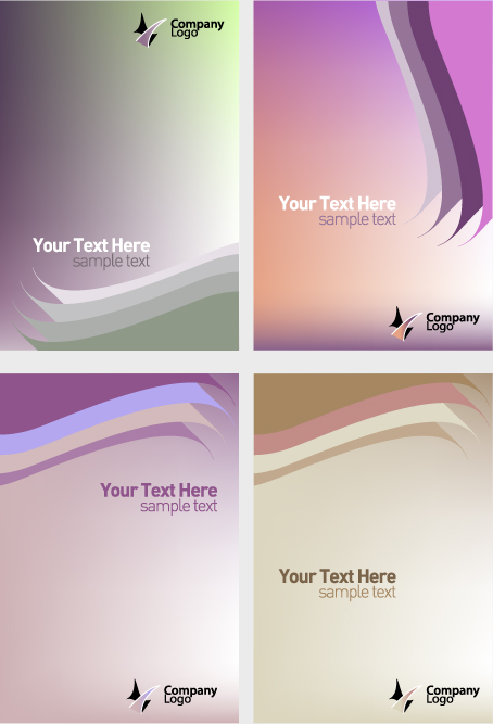 5 sets of a beautiful business card template vector