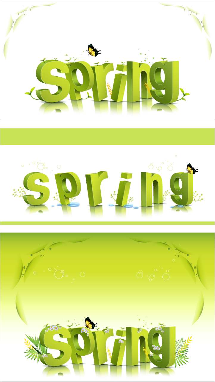 threedimensional word pattern vector spring