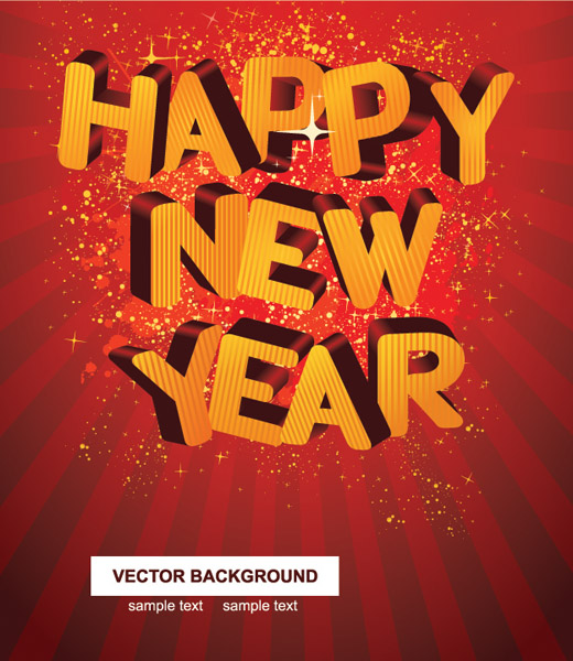 happy new yeardimensional vector