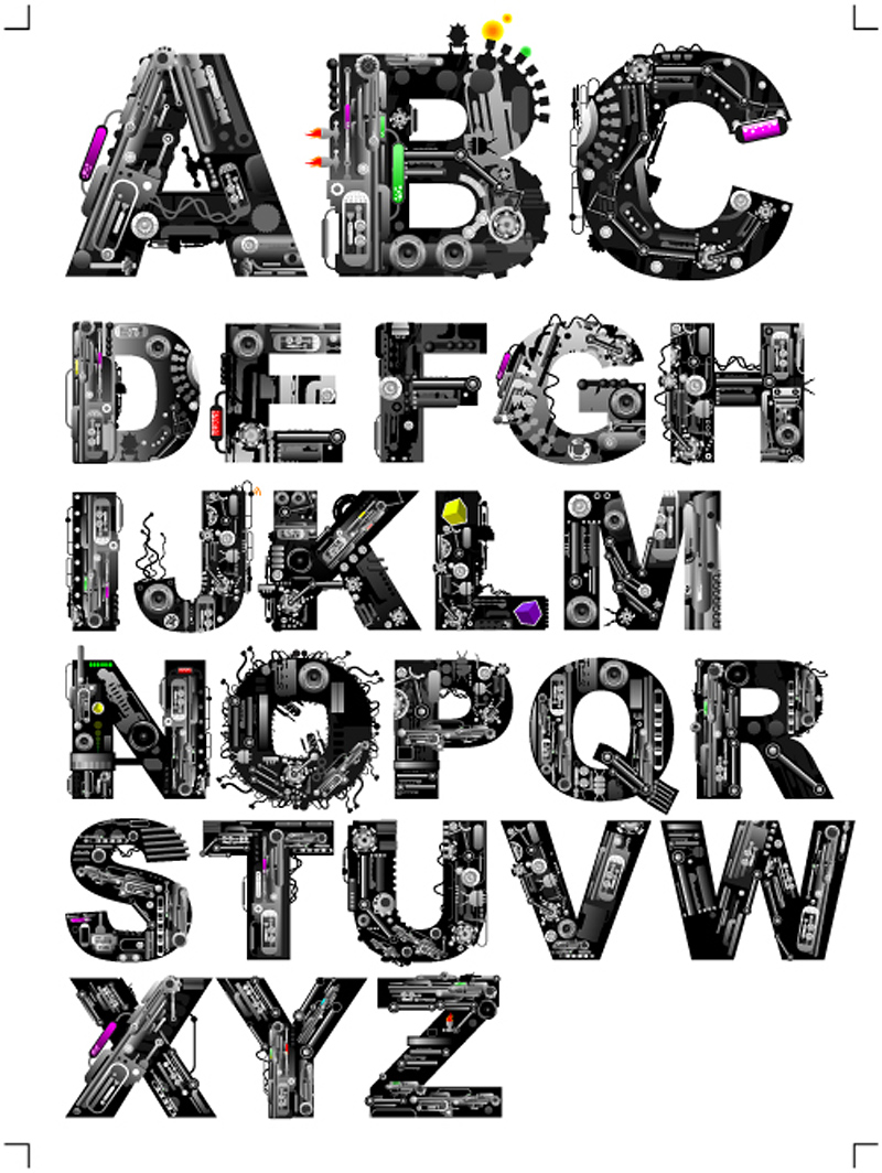 font design series 37 vector