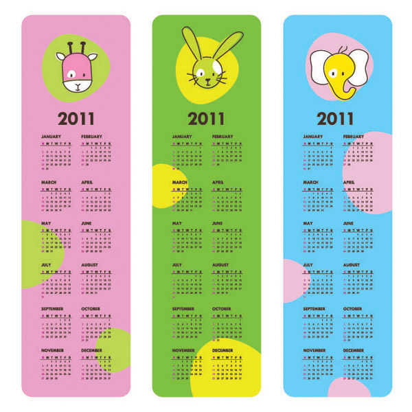 very cute clip art calendar 2011