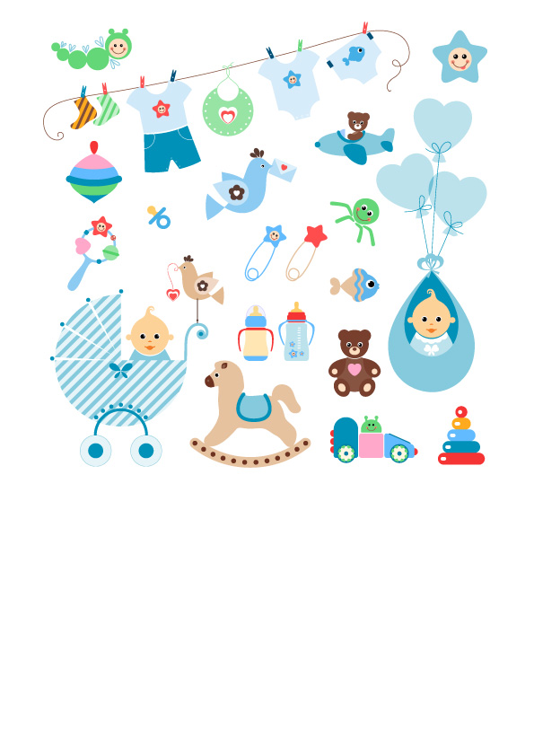 baby theme vector