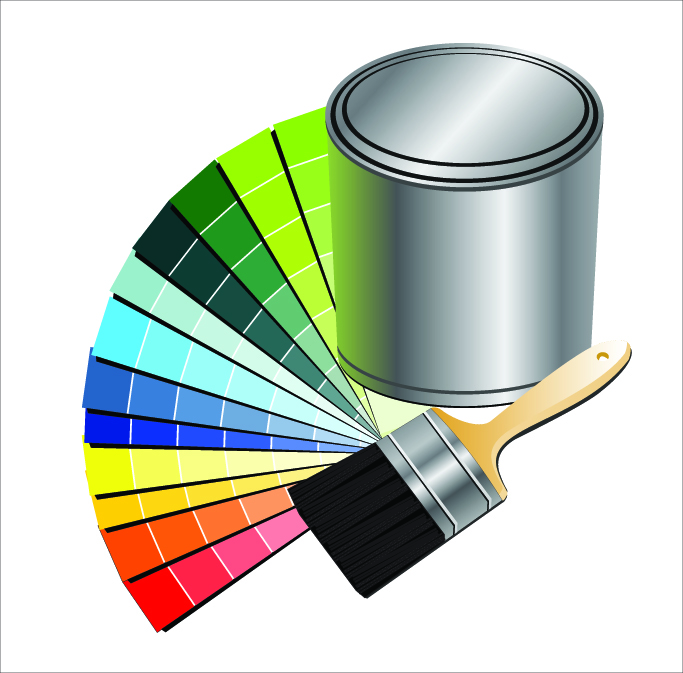 theme of vector cute paint