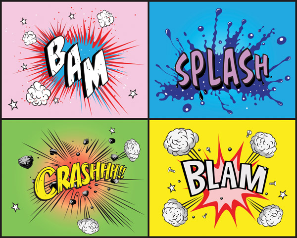 comic style element vector