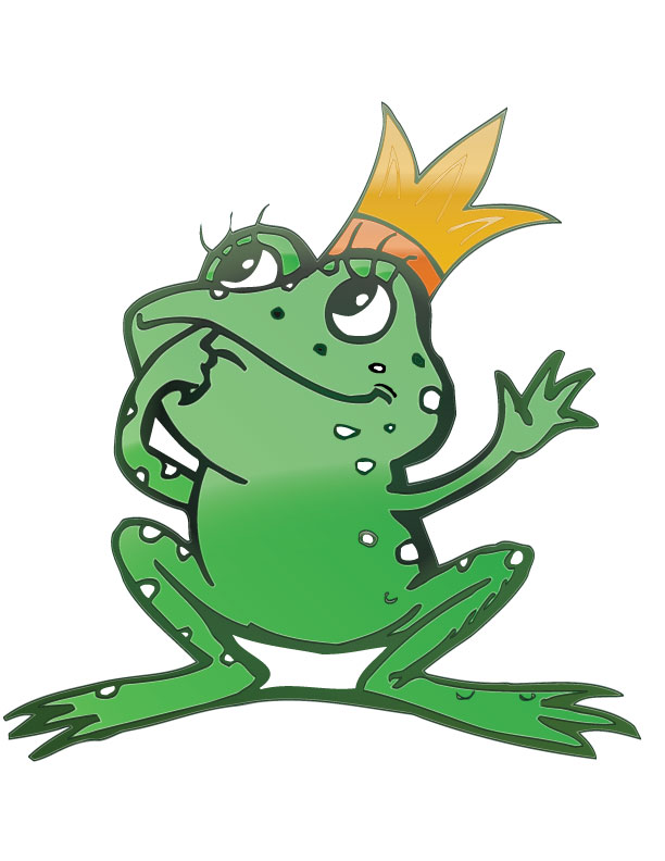 vector cartoon frog prince