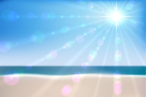 cartoon seaside landscape vector