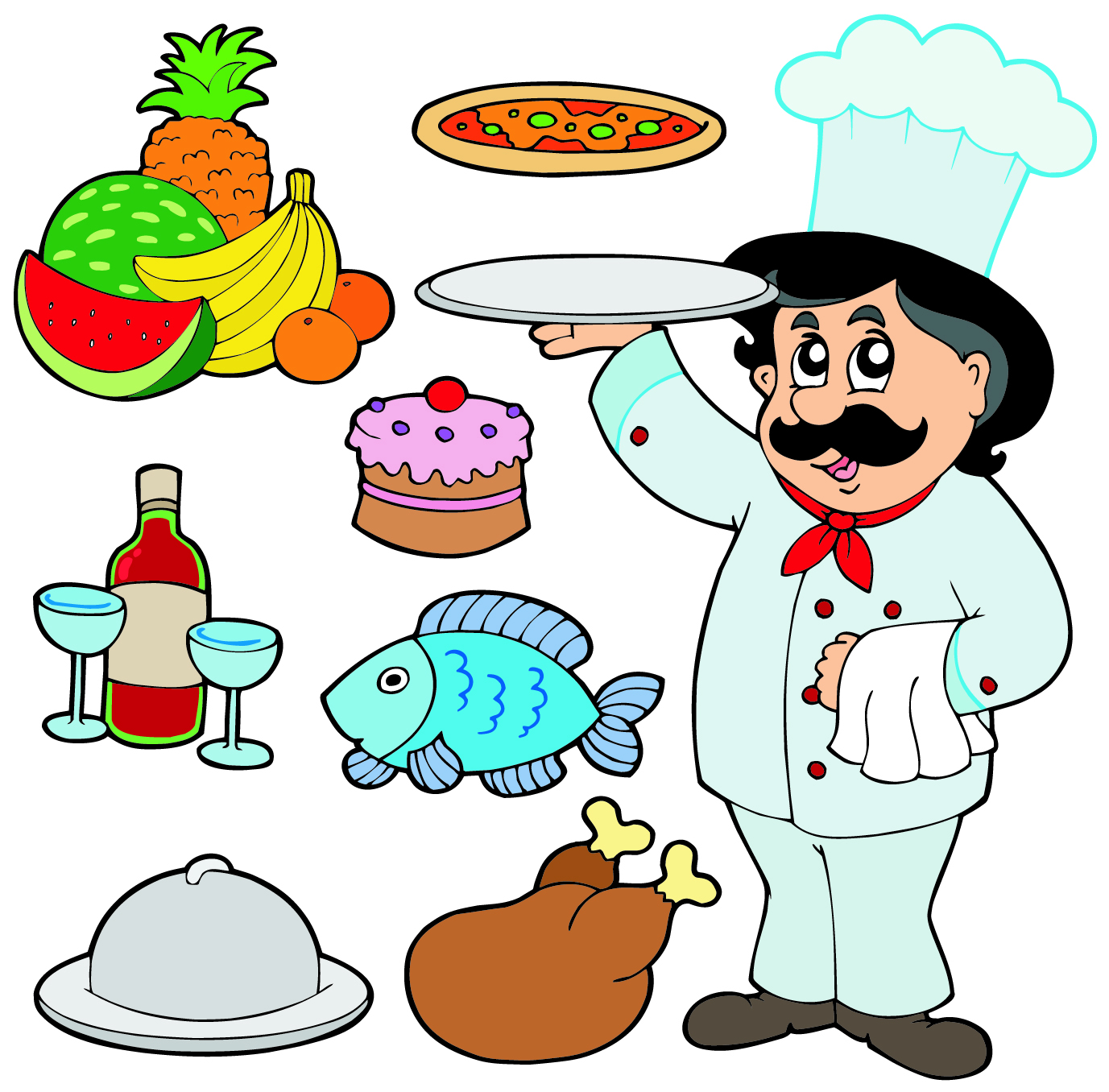 cartoon characters chef 05 vector