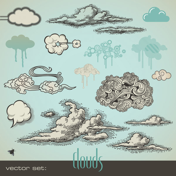 cartoonstyle vector 1 cloud