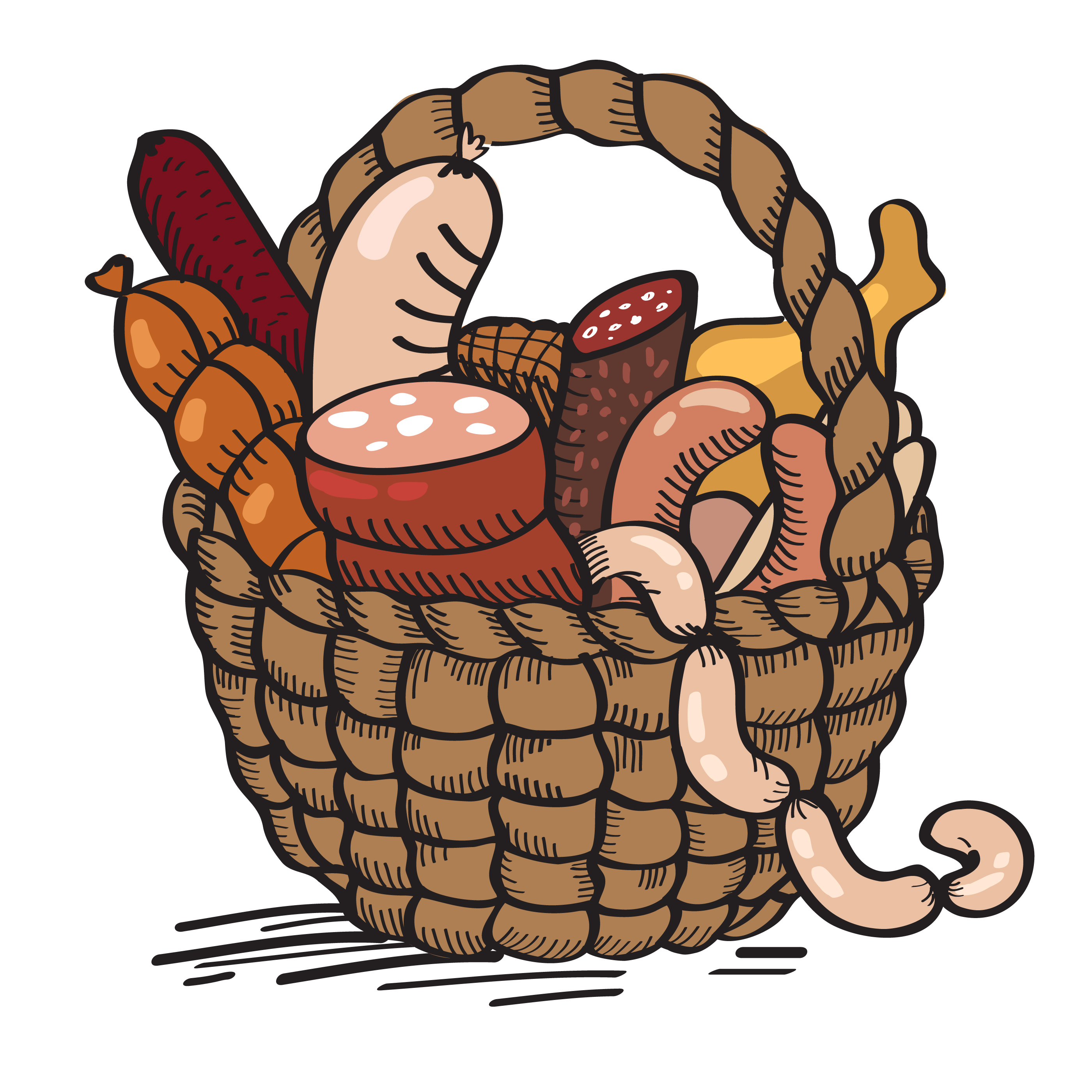 cartoon basket 01 vector