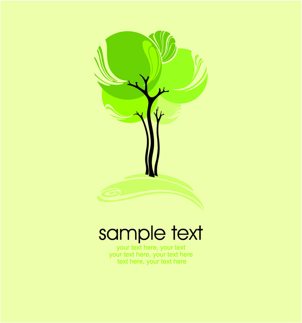 green tree illustration series 03 vector