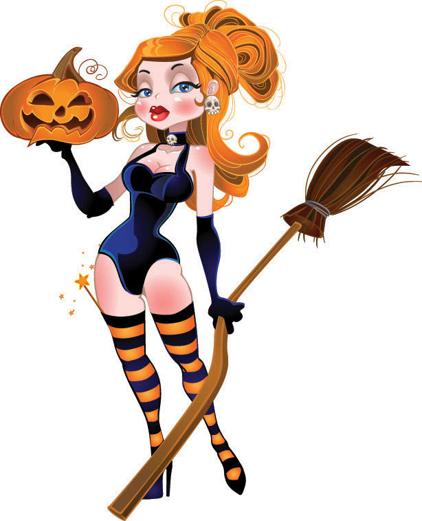 halloween witch vector