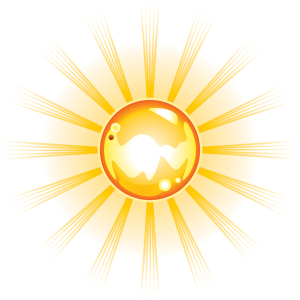 lovely sun vector