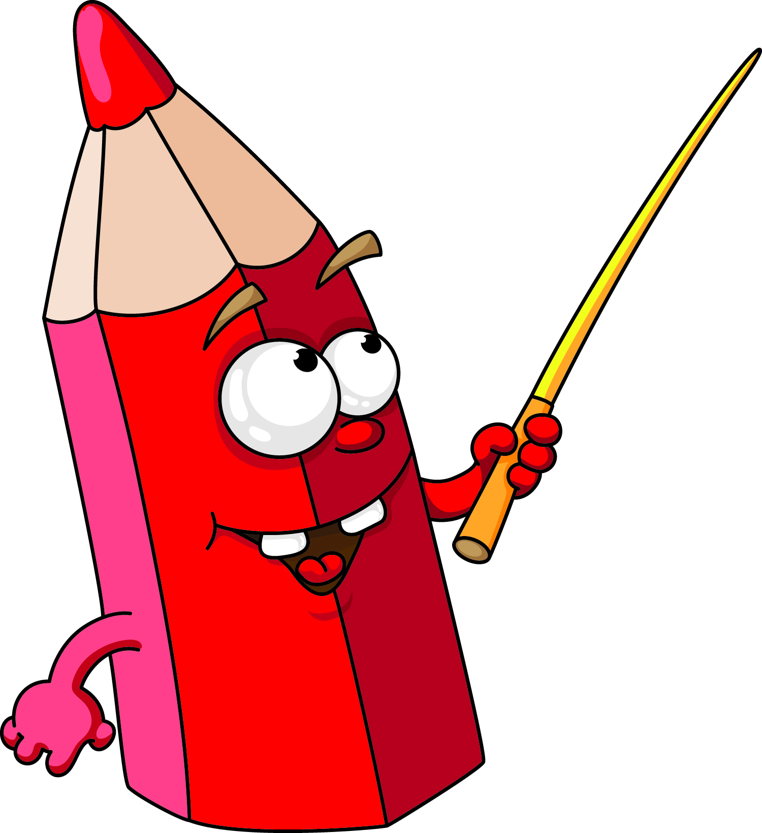 cartoon pencil 01 vector