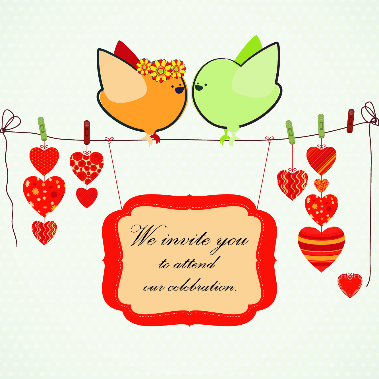 handdrawn illustration love birds 02 vector