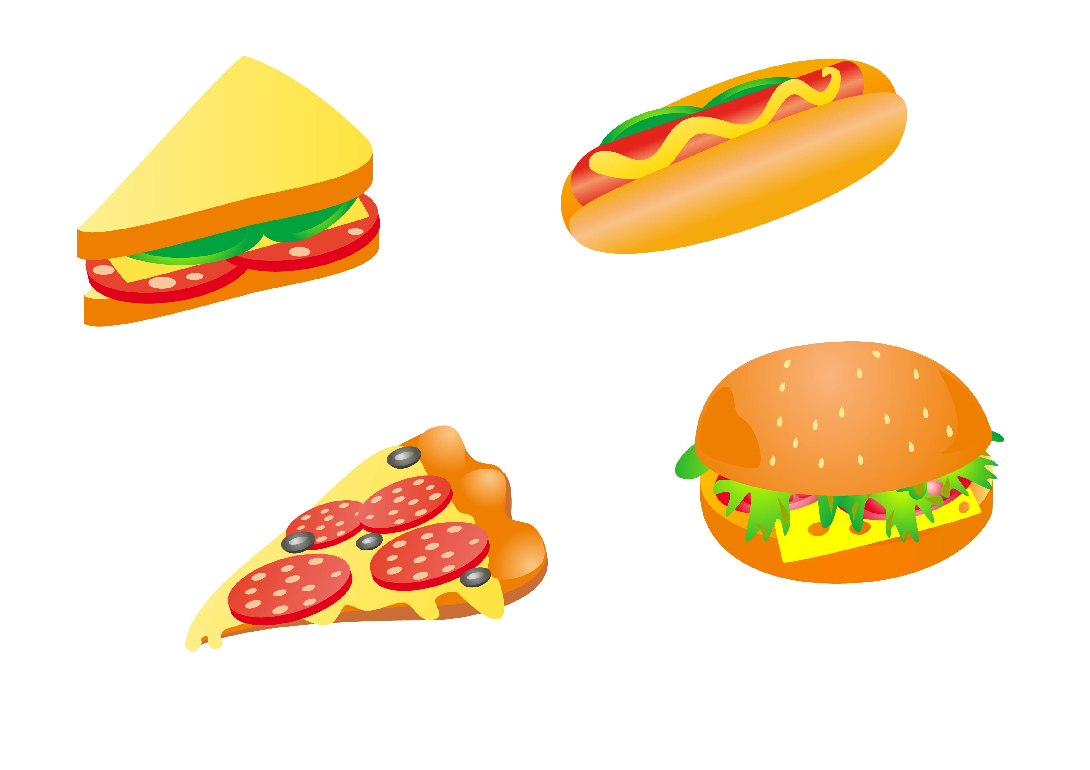 cartoon fast food 03 vector