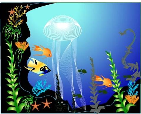 underwater world vector