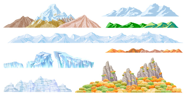 beautiful mountains vector