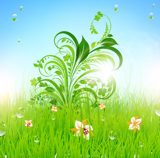 green grass pattern 01 vector