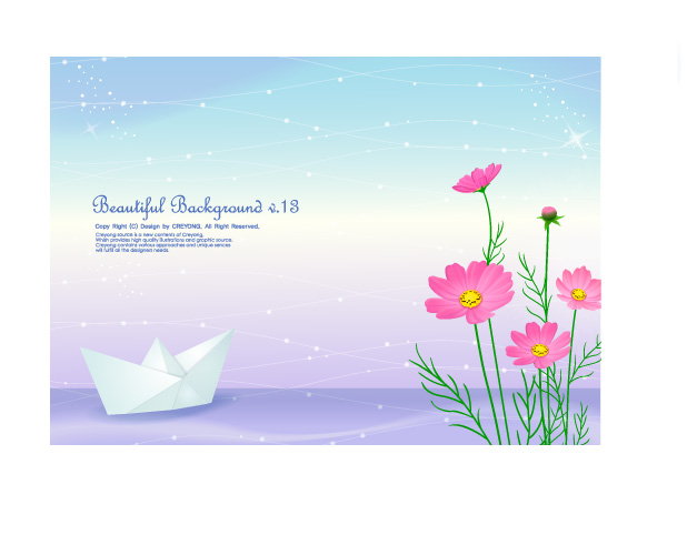 3 cute little daisy and background vector from