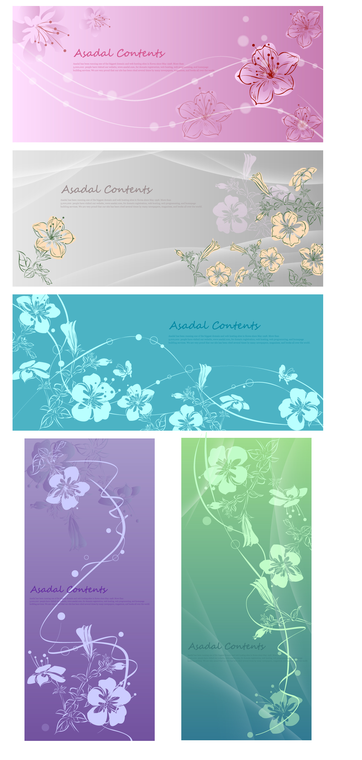 handpainted flowers vector dream