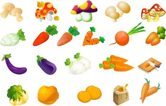 vegetable clip art of three