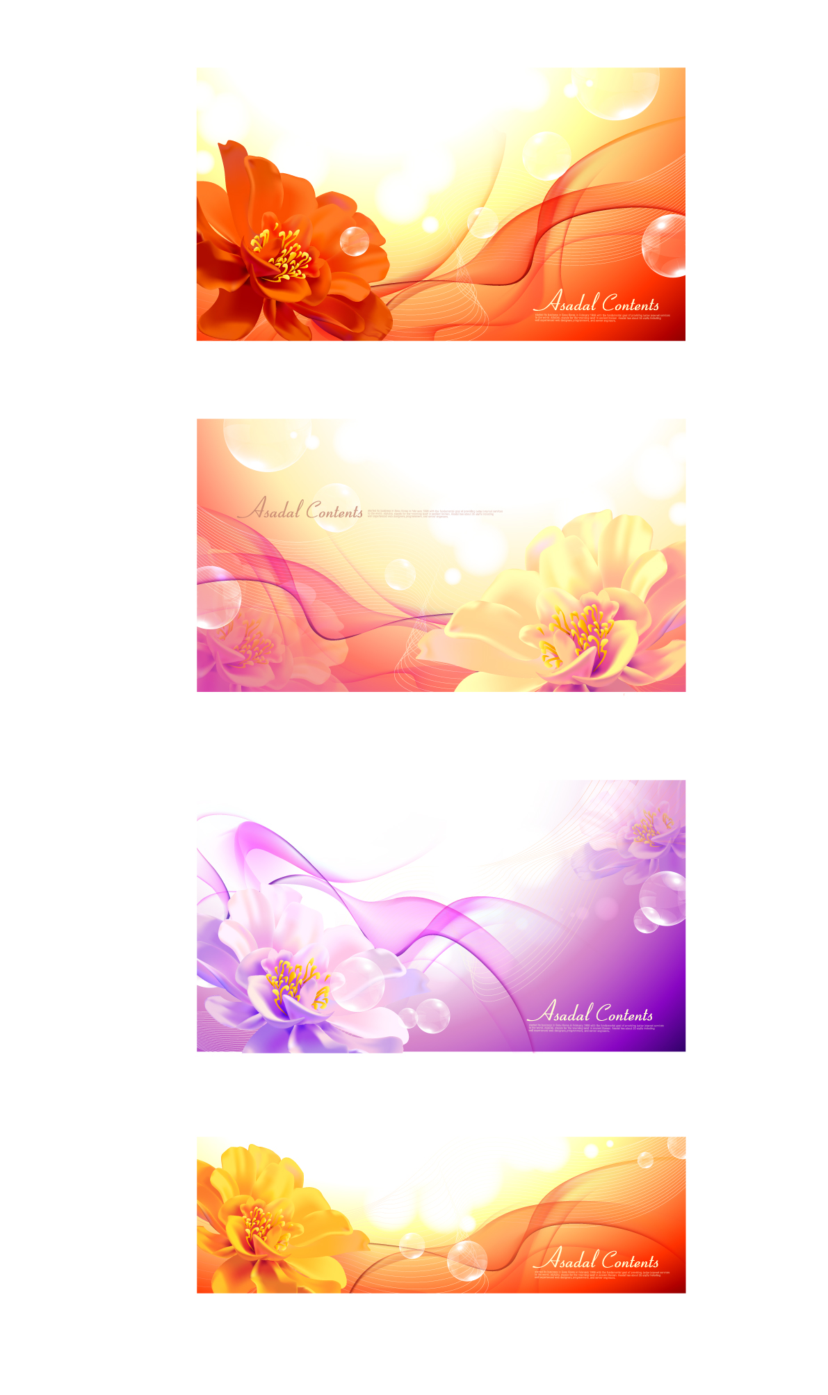 background with flowers vector dream