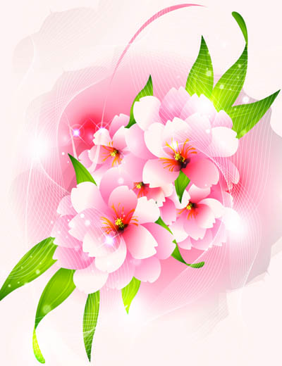 beautiful flowers vector