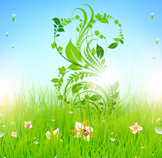 pattern of green grass 05 vector