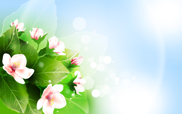 beautiful flowers vector 2