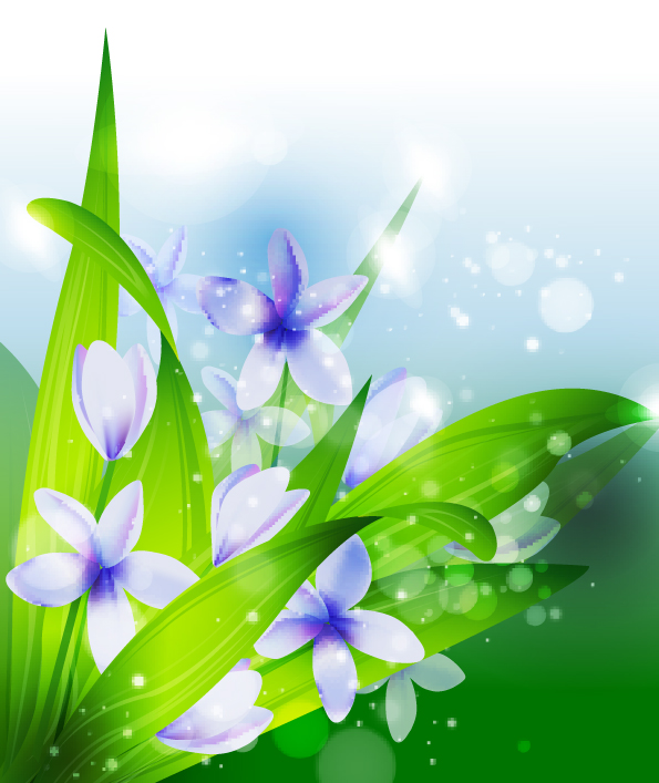 beautiful flowers vector 1