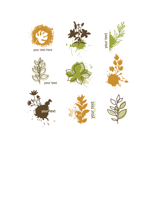 handpainted plant vector