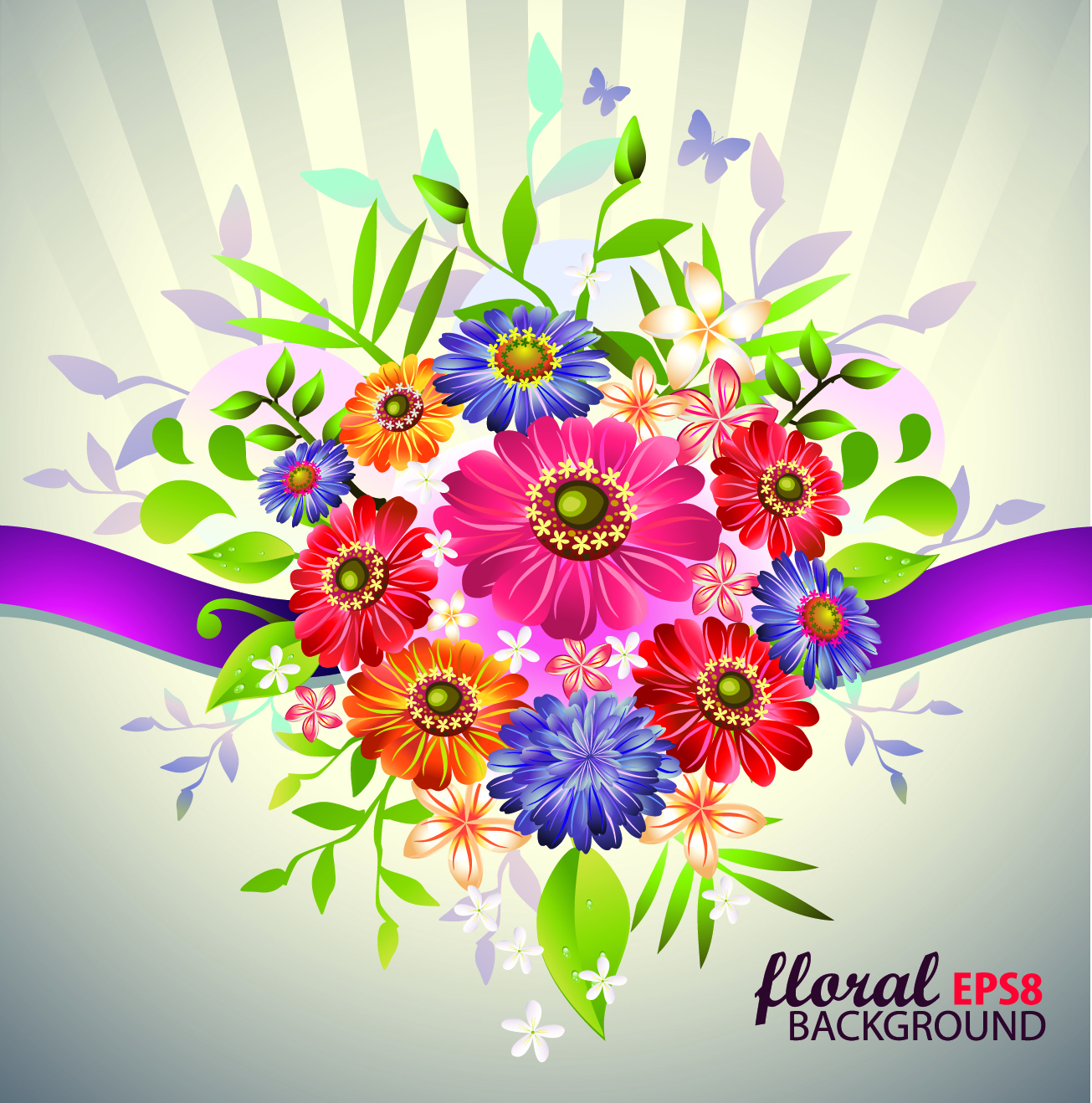 beautiful bouquet 03 vector