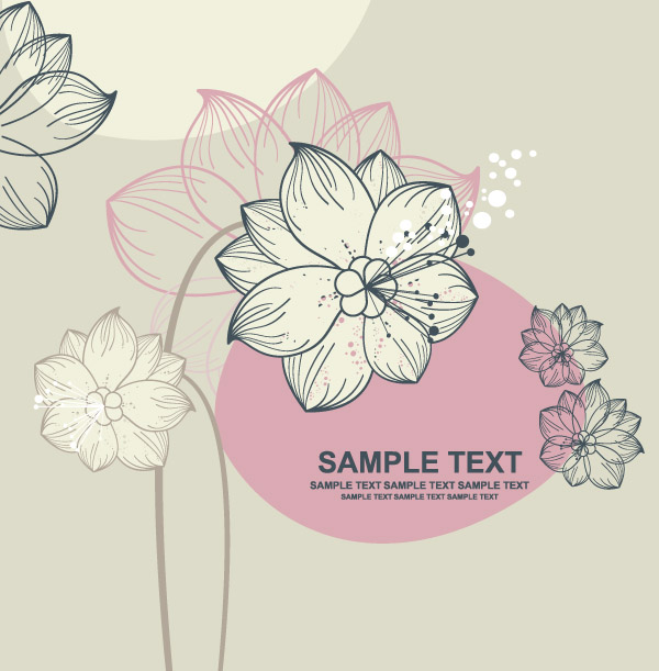 lovely flowers vector 1