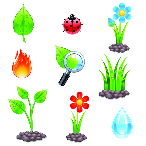 planting theme vector