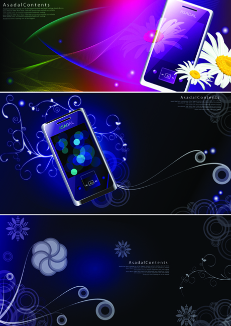 colorful vector background dream phone patterns