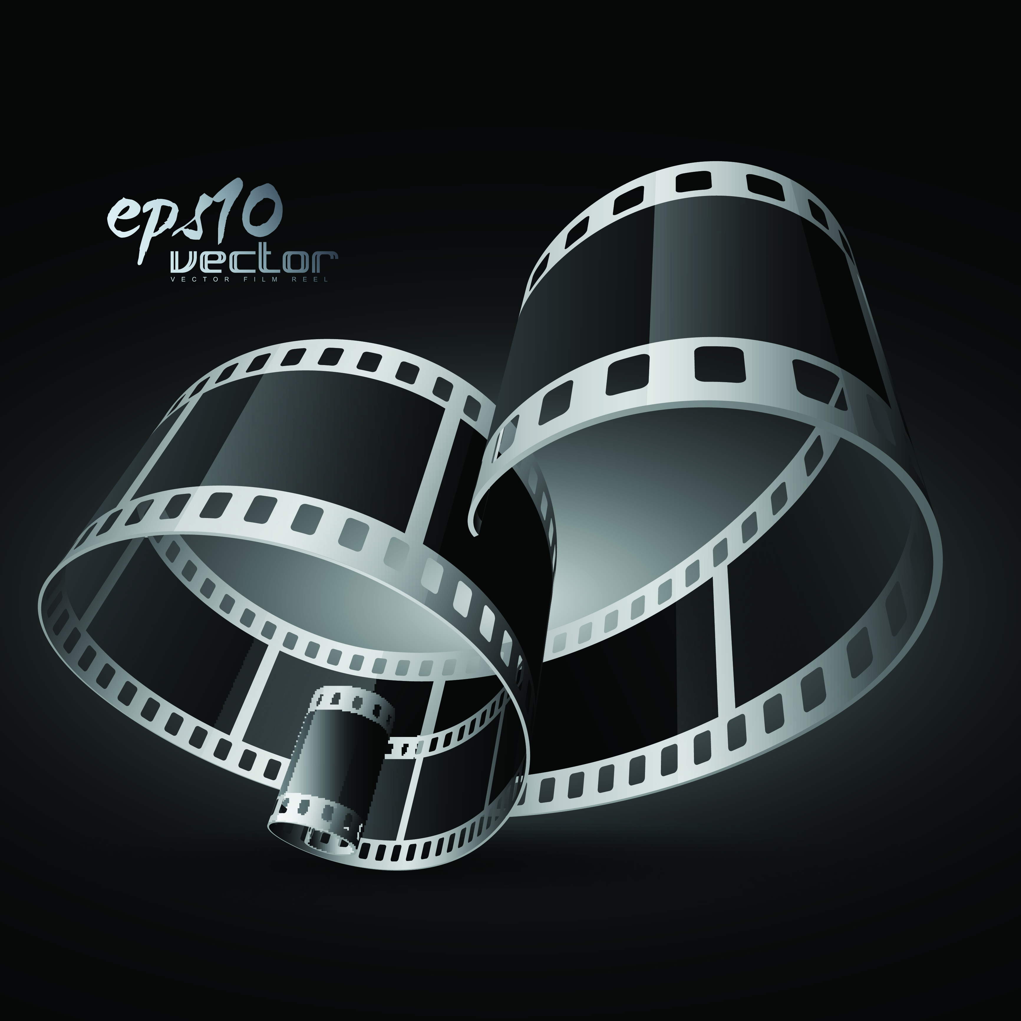 black and white film clip art 3d 1