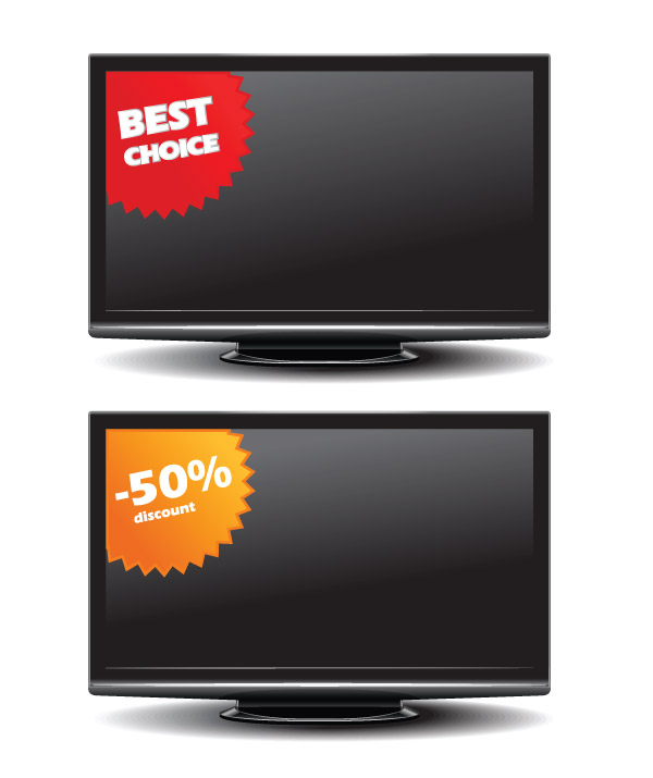 flatpanel tv sales vector