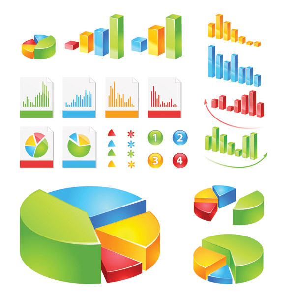 statistics theme vector