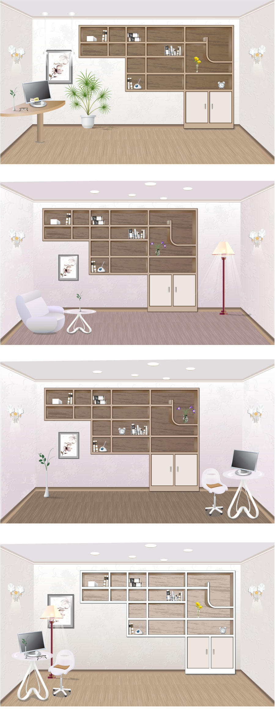 indoor home furnishings vector 2