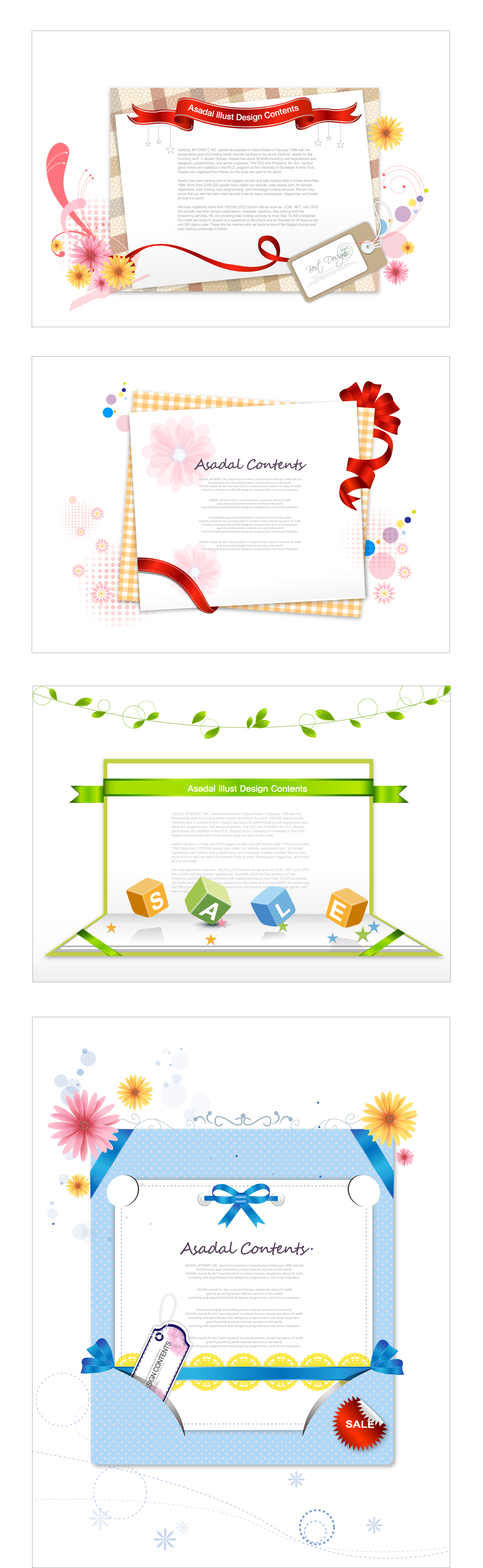 paper ribbon theme vector